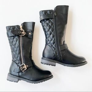 Link Black Girl Quilted Boots Mango-21K